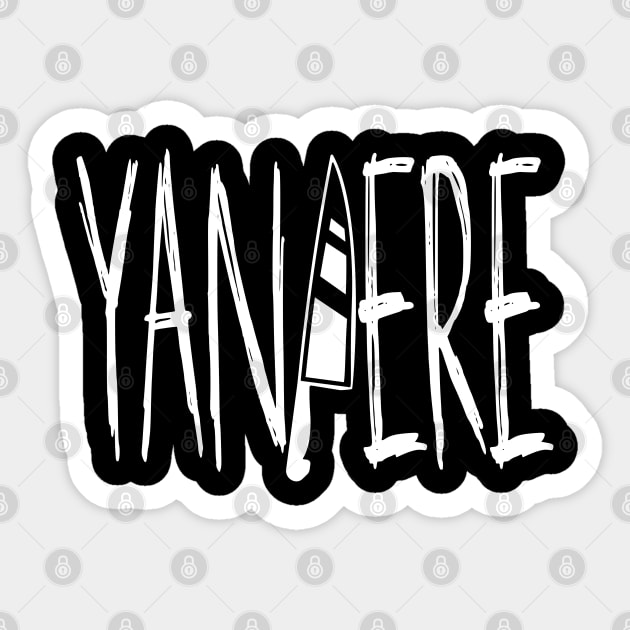 Yami Kawaii Yandere Knife Text Sticker by TenchiMasaki